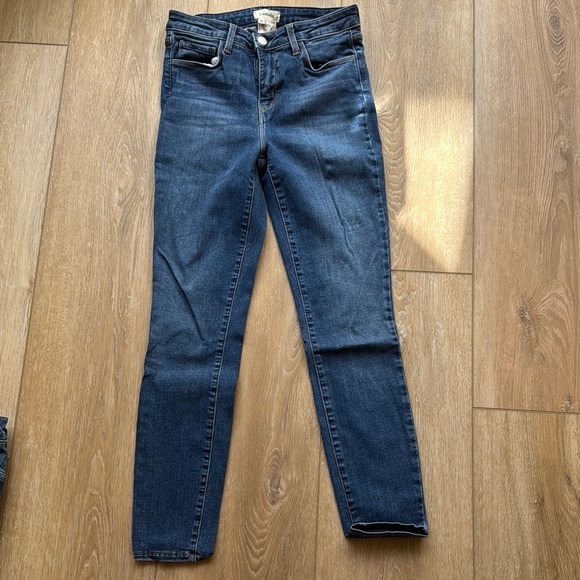 L'AGENCE Dark Blue Skinny Jeans - Picture 1 of 3